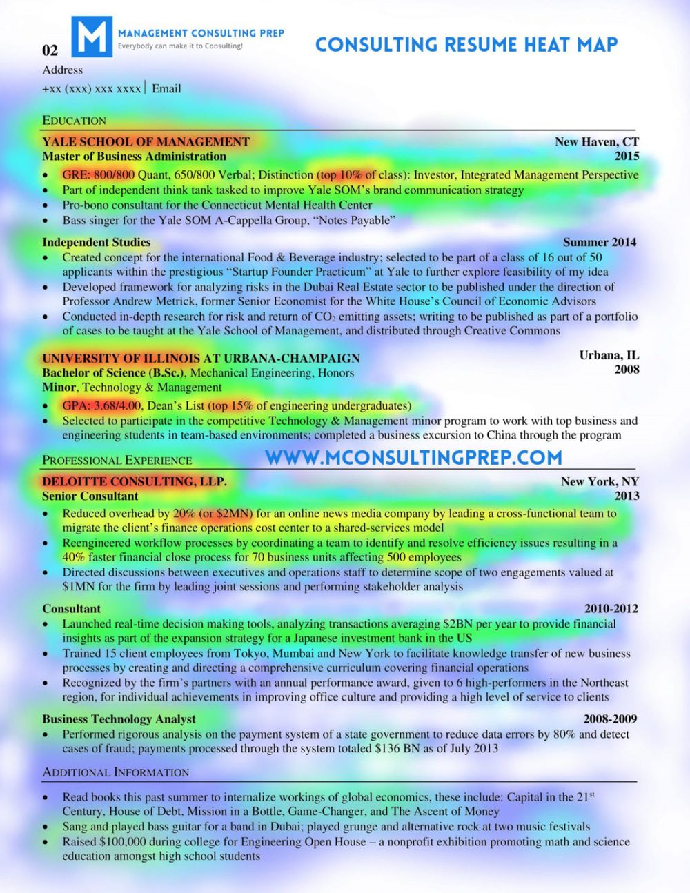 consulting job resume examples