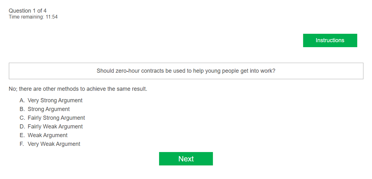 critical thinking test preparation