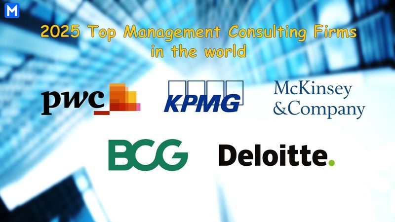 Logos of the top 5 management consulting firms in the world