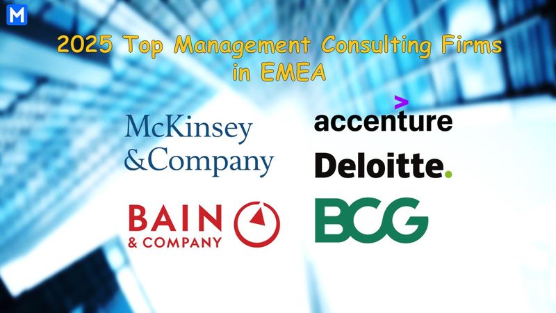 Logos of the top 5 management consulting firms in EMEA