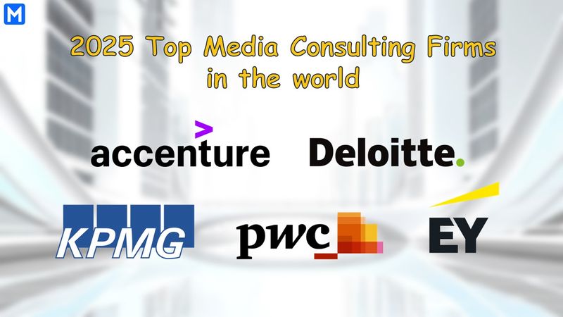 Logos of the top 5 media consulting firms in the world