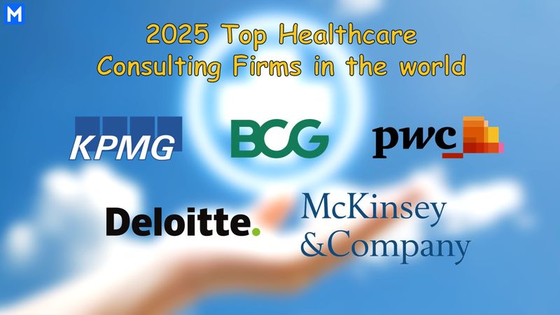 Logos of the top 5 healthcare consulting firms in the world