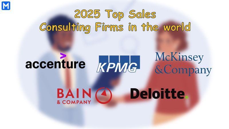 Logos of the top 5 sales consulting firms in the world