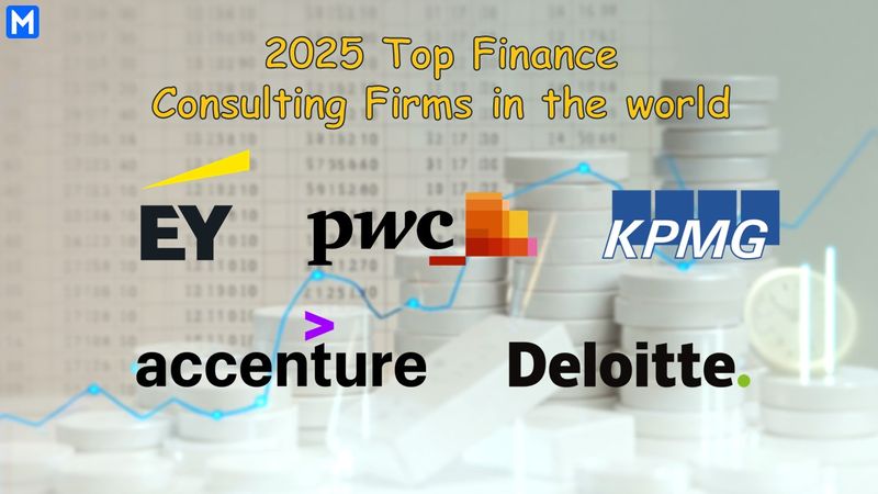 Logos of the top 5 finance consulting firms in the world