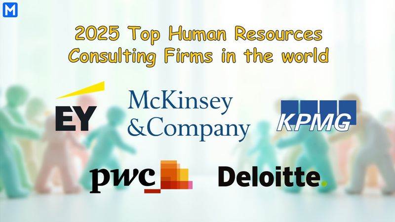 Logos of the top 5 human resources consulting firms in the world
