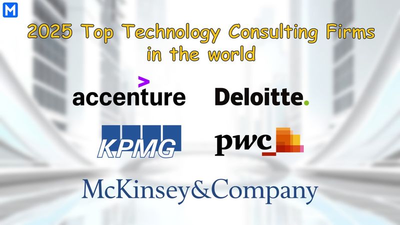 Logos of the top 5 technology consulting firms in the world 
