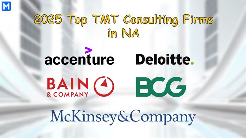 Logos of the top 5 TMT consulting firms in NA