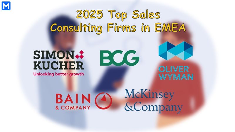 Logos of the top 5 sales consulting firms in EMEA