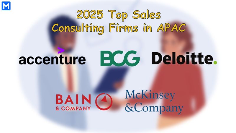 Logos of the top 5 sales consulting firms in APAC