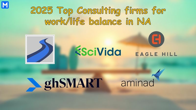 Logos of the top 5 consulting firms for work/life balance in NA