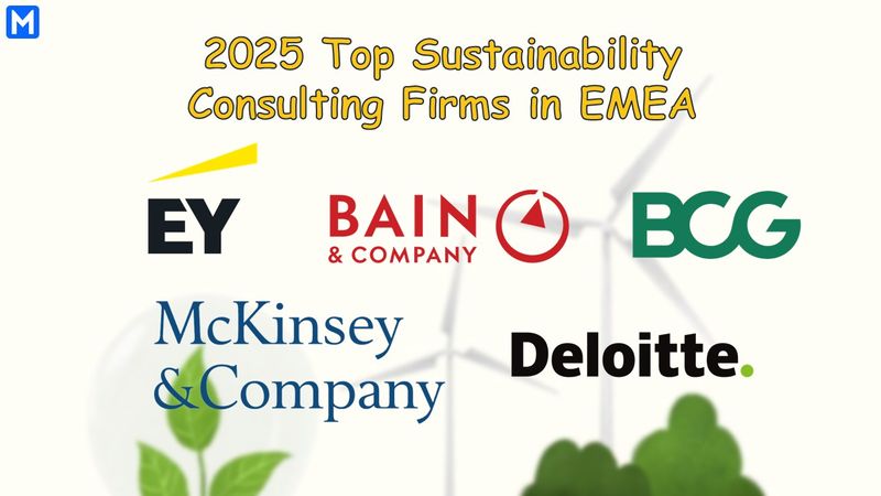 Logos of the top 5 environmental sustainability consulting firms in EMEA