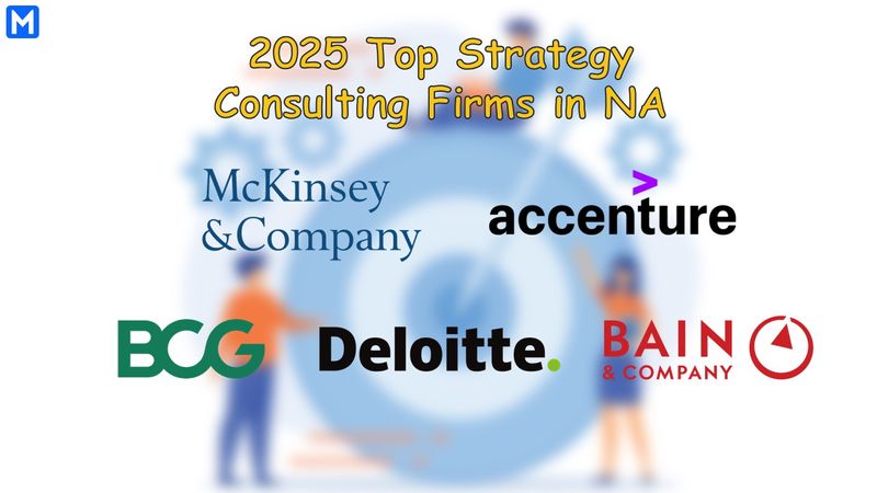 Logos of the top 5 strategy consulting firms in the NA