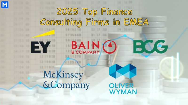 Logos of the top 5 finance consulting firms in EMEA