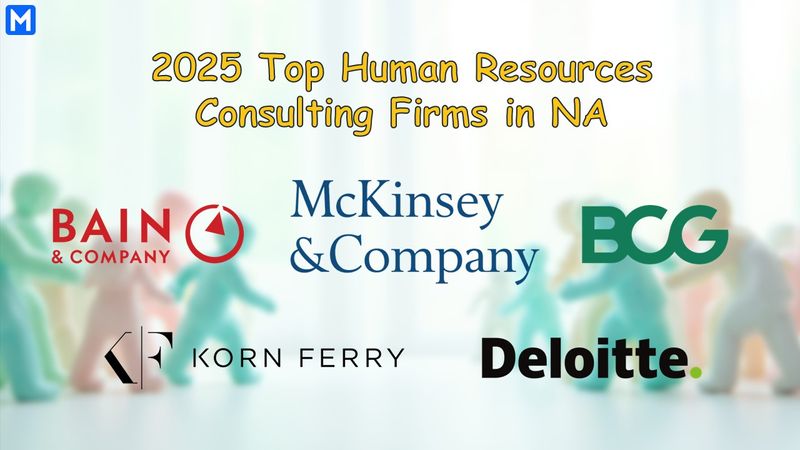 Logos of the top 5 human resources consulting firms in NA