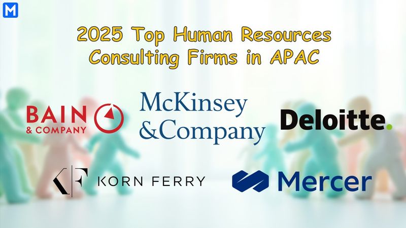 Logos of the top 5 human resources consulting firms in APAC