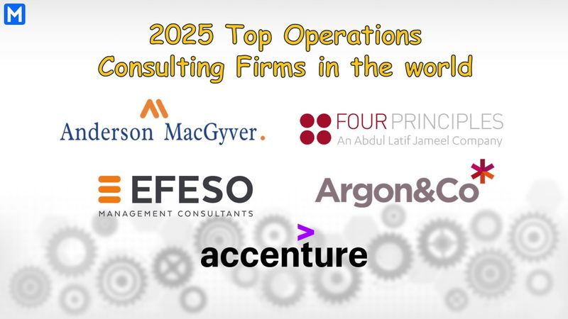 Logos of the top 5 operations consulting firms in the world