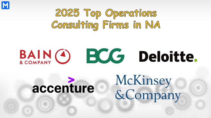 Logos of the top 5 operations consulting firms in NA