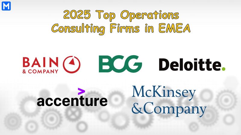 Logos of the top 5 operations consulting firms in EMEA