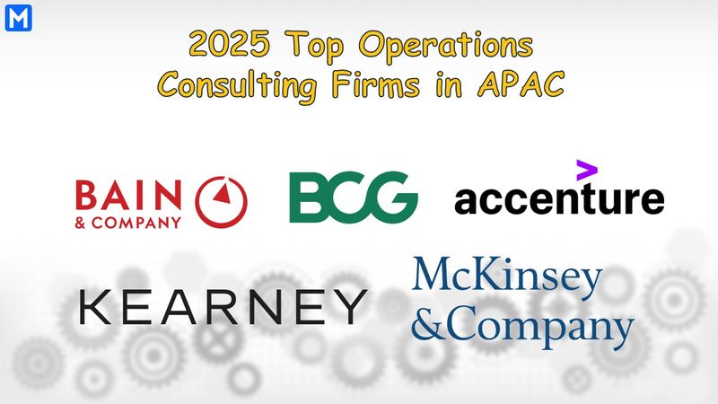 Logos of the top 5 operations consulting firms in APAC