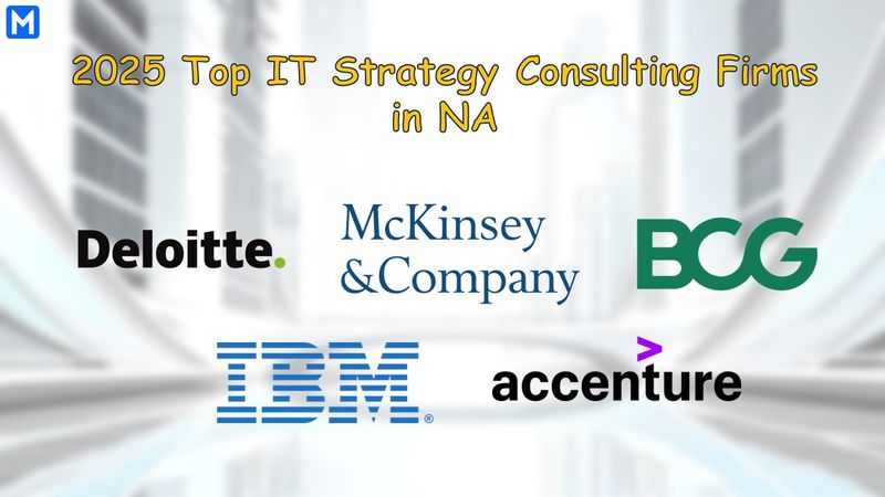Logos of the top 5 IT strategy consulting firms in NA