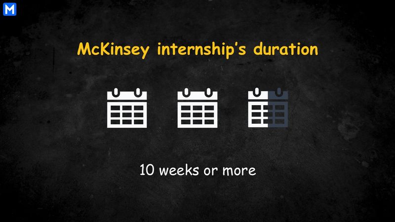 Image displaying the duration of McKinsey internships