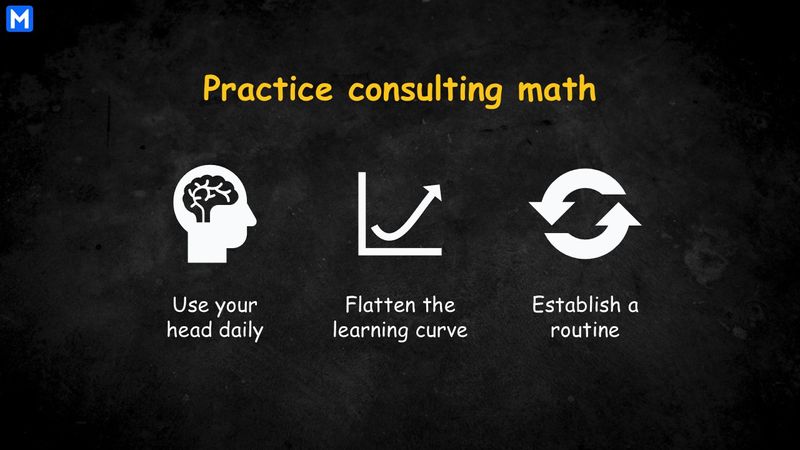 Steps to practice consulting math