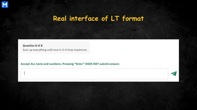 Infographic displaying the real interface of the long-text format