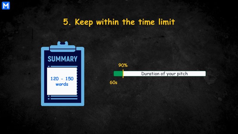 Your summary should be within 120–150 words; and ensure presentation uses ~80 – 90% of allowed time